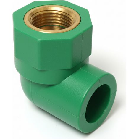 Gomito 90° filettato femmina in pp-r Ø25 mm 3/4  sistema polymelt ecosan bampi vgf25020