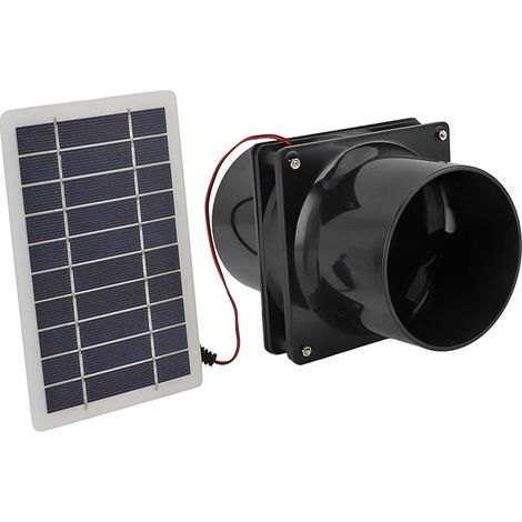 Kit de Ventilateur de Panneau Solaire 10W 12V, Tube Rond, Ventilateur D'extraction à énergie Solaire, Ventilateurs de Ventilation Solaire ABS pour Poulailler, Maison pour Animaux (1/5)