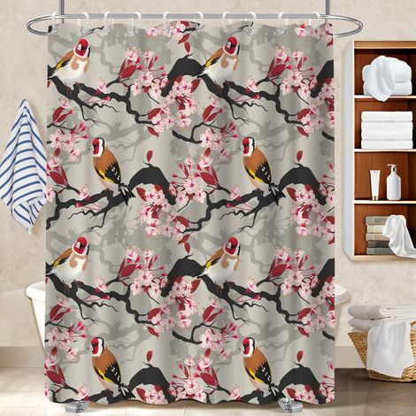 Rideau douche polyester 180x180 séchage rapide protection douche pour décoration salle de bain (1/5)