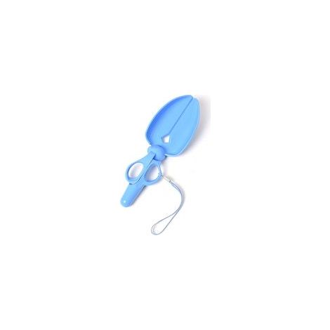 Pelle Ramasse Crottes pour Animaux à Long Manche Outil de Nettoyage Plastique Large Ouverture pour Litière de Chat et Déchets Convient Petits et Grands Bleu