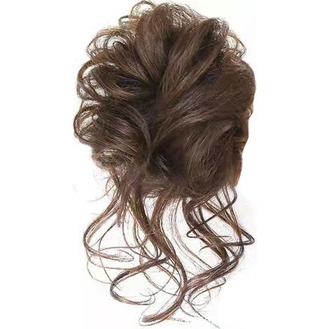 Lässiger Dutt für Damen, hellbraun, synthetisches, gewelltes und lockiges Haar, elegantes Haarteil für den Alltag (1/5)