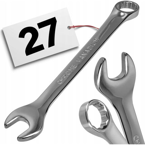 CLÉ MIXTE 27 mm PLATE CR-V ROBUSTE ET SOLIDE STANDARD (1/5)