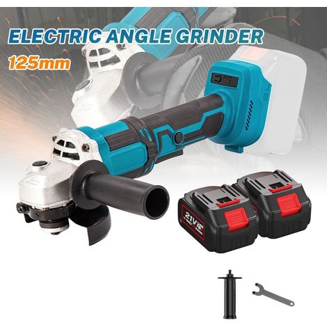 Meuleuse d'angle sans balais 125MM 21V, Meuleuse d'angle électrique sans fil 1000W, Polisseuse multifonction, 13000r/min, 3 vitesses (1/5)