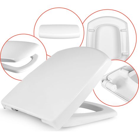 Les rois des sièges de toilettes  Abattant WC Carina - Duroplast - Antibactérien - Soft-Close et Facile à Nettoyer