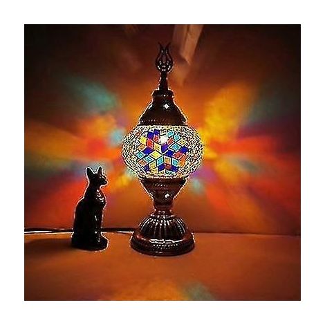 Mosaïque turque, lampe de table, style Art déco vintage, artisanale et romantique, lampe de chevet (1/4)