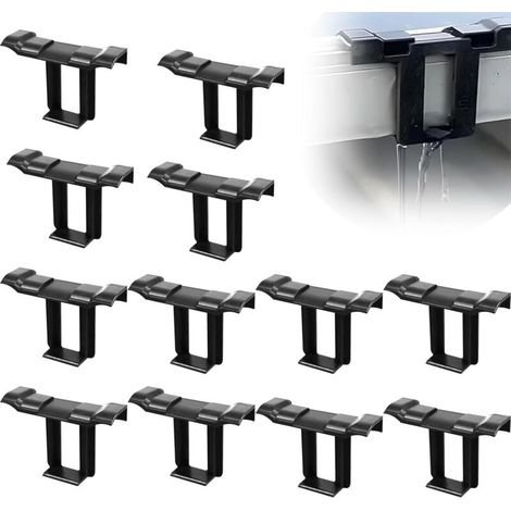 Clips de Drainage pour Panneau Solaire Clip de Vidange de Boues pour Panneau Photovoltaïque Clips de Nettoyage de Module PV pour Dévacuation de L'eau 35mm 12 Pièces