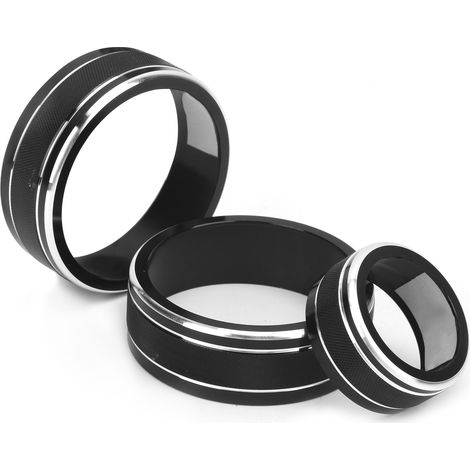 Lot de 3 caches noirs pour boutons de commande de climatisation intérieure de voiture Honda Fit 2021 (1/5)