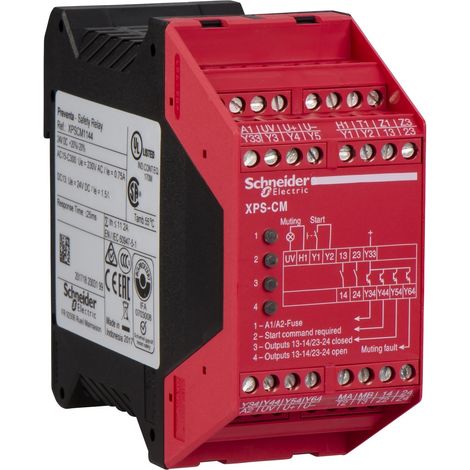 Xpscm1144p Relais De Sécurité Pour Cellule Photoélectrique Simple Faisceau 24vcc - Bornier Auto - Xpscm Schneider Preventa