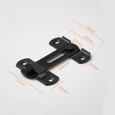 (Deux, noirs) serrures de porte coulissante en acier inoxydable, loquets de porte battante avec vis pour portes, fenêtres, armoires et jardins (1/3)