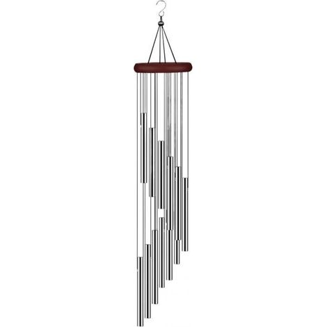 Carillons éoliens de jardin en spirale à 12 tubes - Décoration suspendue intérieure et extérieure aux tons charman,o