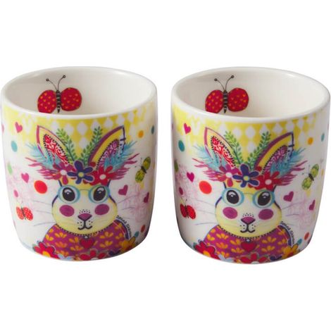 Set Tazzine Caffe Kaleidoscope Roger 100ml 2 Pezzi Porcellana Maxwell & Williams