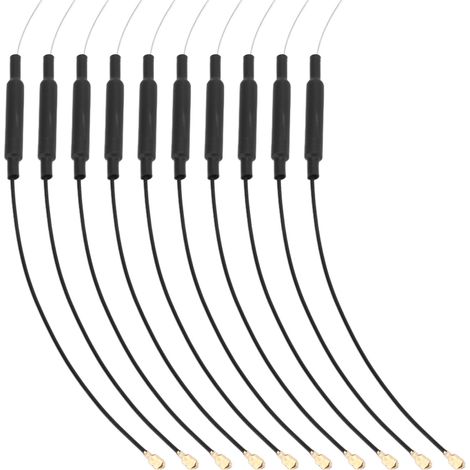 10 Stück interne Antennen für WLAN 2,4 GHz, Messing, hohe Verstärkung, Signalstabilisierung, eingebaute Antenne der 1. Generation, IPEX (1/5)