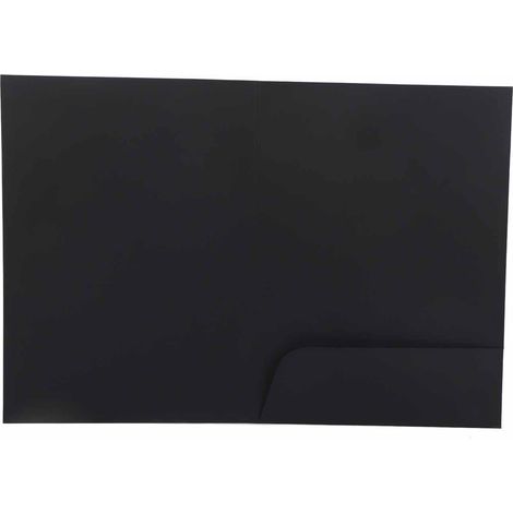 Pocket Folder L Shaped Folder Bevel Design Built in Pocket Convenient Put Paper FolderSingle Plug Black (1/5)