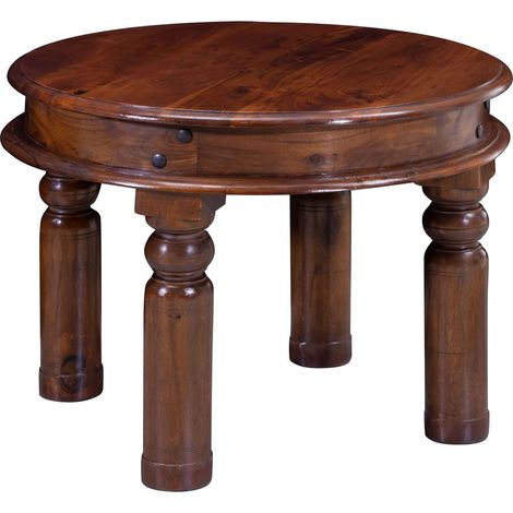 Table basse 60x60 Acacia laqué Nougat OXFORD 329 (1/3)