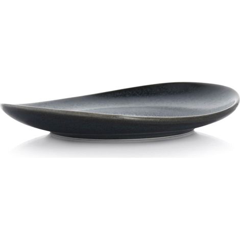 Wunderschöner Dessertteller aus Porzellan, 15 x 13 cm, Farbe: Time Black duka (1/5)
