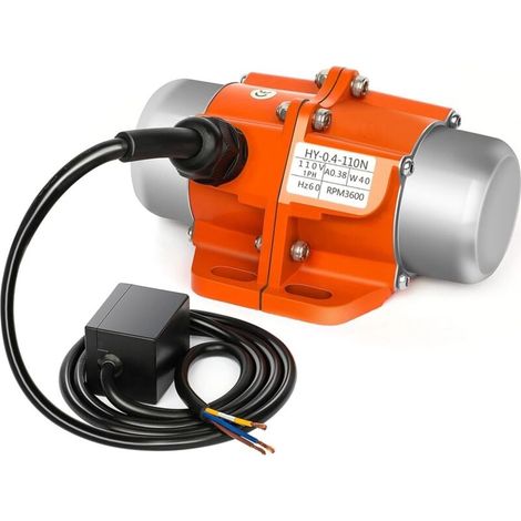 Moteur Vibrant 40W Monophasé 110V 3600 tr/min Alliage Aluminium pour Table à Béton (1/4)