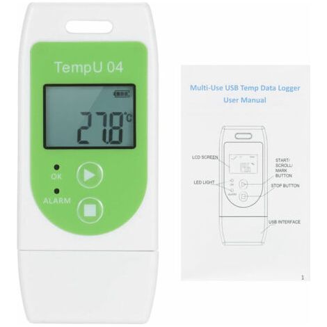 K/J-Datenlogger-Thermometer – 4 Kanäle, -200 Bis +1372 °C, Mit USB & 5000 Datensätzen