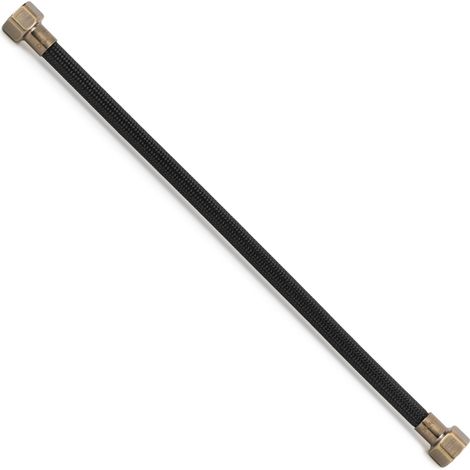 Flexible sanitaire NOIR POLYMÈRE Øintér.8mm - Femelle 3/8" - Femelle 3/8" BRONZE VIEILLI - 400mm - TAQ PREMIUM - Tucai