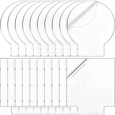 Lot de 20 plaques acryliques transparentes de 2 mm : film de protection des deux côtés en verre acrylique, bords en plastique transparent, plaques transparentes pour éclairage LED (1/5)