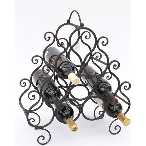 Weinregal JC130060 aus Metall für 10 Flaschen Flaschenhalter 52 cm Flaschenregal