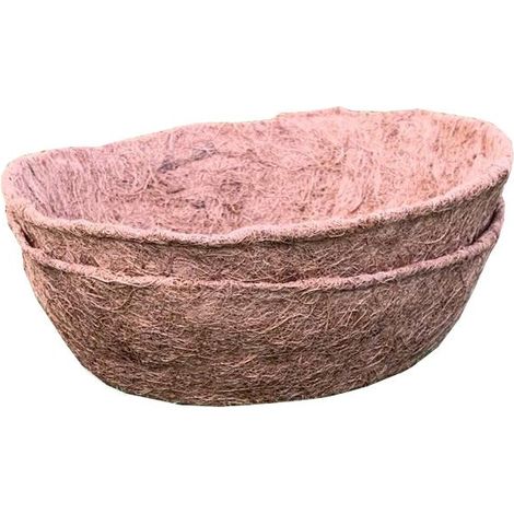 Pack of 2 Round Coco Hanging Basket Planter Liner (35cm) (1/5)