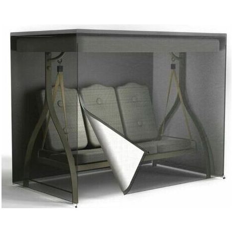 Housse pour balancelle de terrasse, protection des meubles d'extérieur avec design coupe-vent sécurisé avec accès à fermeture éclair pour sièges de jardin (140x 66 x 91 cm) (1/4)
