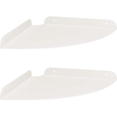 Maison Exclusive - Schwebendes Regal mit Regal 2 pcs Weiß 24 x 24