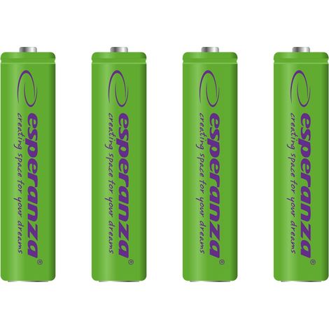 Esperanza wiederaufladbare batterien ni mh aaa 1000mah 4st grun