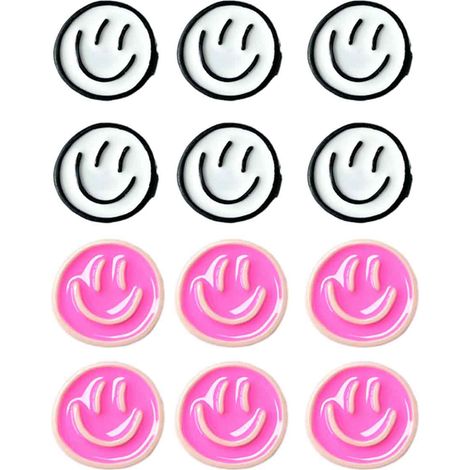 12 aimants pour réfrigérateur, résine, motif smiley, colorés, pour cuisine, salle de classe et bureau (1/5)