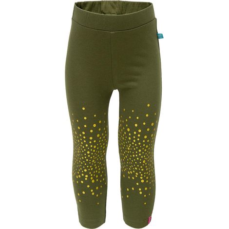 Leggings de algodón confeti para niña, color verde claro (1/4)