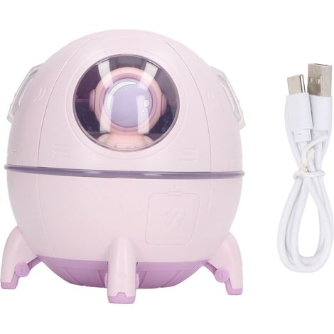 Diffuseur d'air USB en forme de capsule spatiale, grand volume de brume, veilleuse violet clair pour bébé, maison, voiture ou bureau (1/5)
