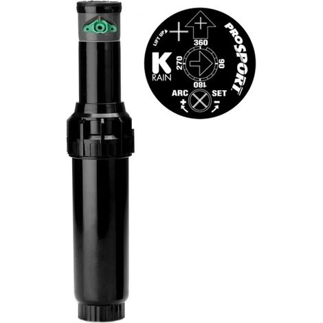 Irrigatore K-Rain ProSport 1''  Portata da 13 a 23 m  Aspersore ad Angolo Regolabile  Settoriale e Circolare  Memoria dell'A (1/4)