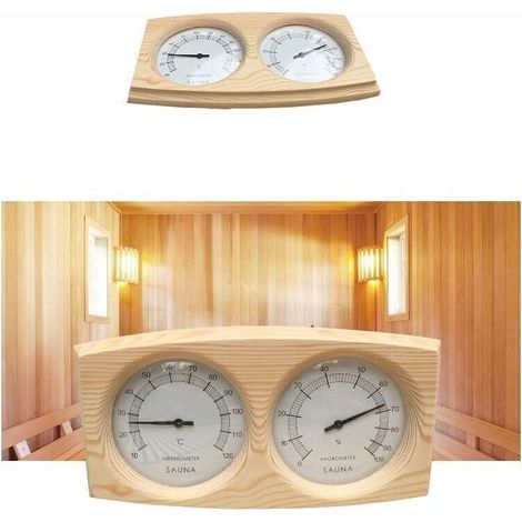 Sauna Thermohygromètre Hygromètre Thermomètre En Bois Accessoires De Sauna Table Unique Thermomètre D'humidité Sauna,de (1/4)