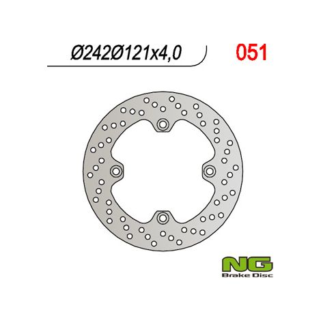 Disco de freno delantero Suzuki DR 600 1985-1989 242 mm 4x10,5 mm