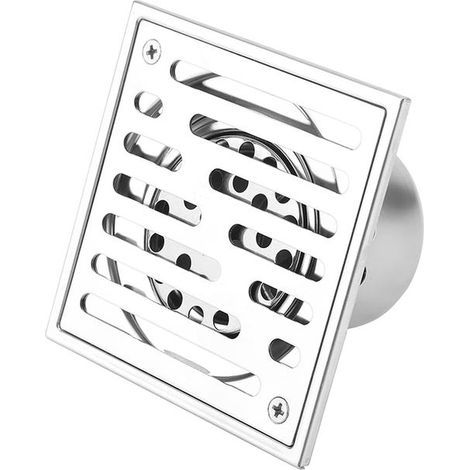 Bonde de sol carrée en acier inoxydable, porte de douche anti-odeurs, grand diamètre (120 120 mm) (1/5)