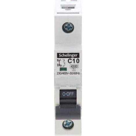 Leistungsschalter 1P C 10A 4,5kA AC Schelinger A02-G7-1P-C10