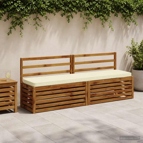vidaXL 2-Piece Bench Cushions VUGHT 2 pcs 100% Polyester Cream (1/5)