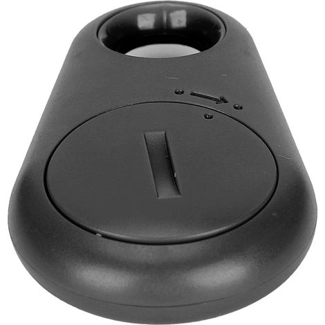 Traceur intelligent sans fil Bluetooth avec alarme anti-perte pour enfants, animaux, portefeuille et bagages (noir)