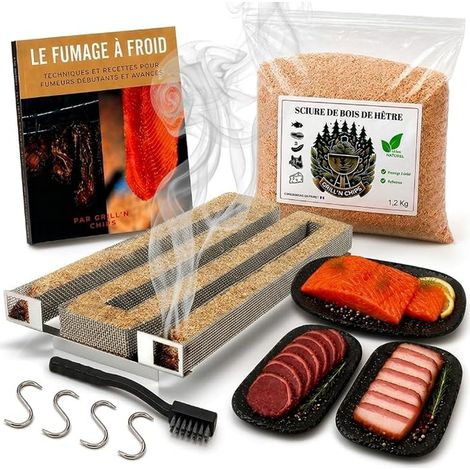 Générateur Serpentin XL de Fumée Froide Fumoir Sciure 1,2 Kg (1/5)