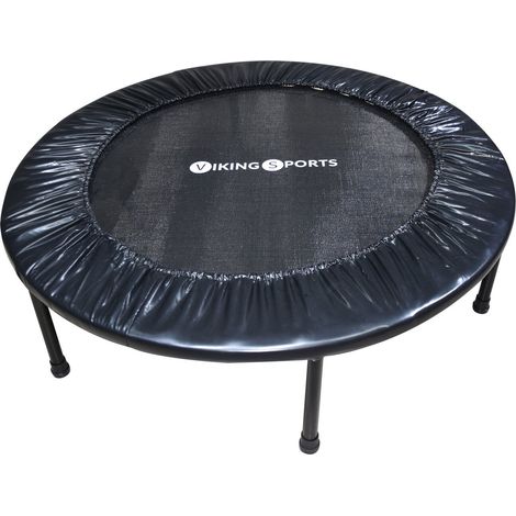 Cama elástica de fitness - plegable - ⌀ 101x22,5 cm - negro (1/3)