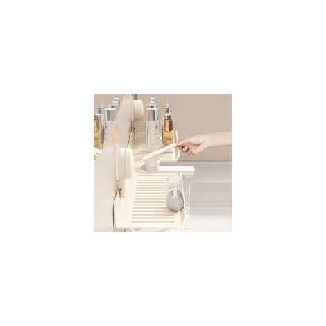 Organisateur de Lavabo Salle de Bain Étagère Comptoir Robinet Blanc 15,7 Pouces - (1/4)