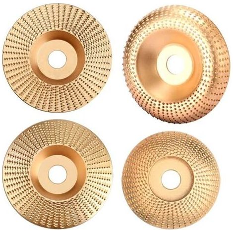 4 pcs disque abrasif pour meuleuse d'angle, carbure de tungstène, arbre 16 mm, pour sculpture et polissage du bois (1/5)