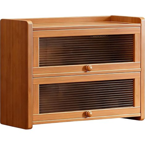 Étagère à tasses 3 niveaux 30 cm, rangement cuisine pour mugs, verres, services à thé et accessoires de table, meuble compact (1/4)