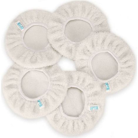 Bonnet de pulido, 5 piezas (230-250 mm) Bonnets de pulido Bonnets eléctricos para coche Bonnet de lana Almohadillas de encerado para la mayoría de pulidoras de coches (1/4)