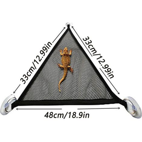 Hamac pour Petits Animaux,2 Pièces Cachettes Reptile en Mailles Respirantes,Accessoires de Couchage pour furets pour Anoles (1/5)