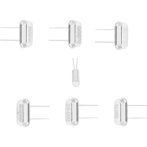 35-teiliger Quarzoszillator-Satz mit 7 Werten: 32,768 kΩ, 6 MHz, 8 MHz, 11,0592 MHz, 12 MHz, 16 MHz, 20 MHz (1/5)