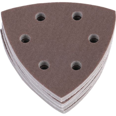 Lot de 4 disques abrasifs triangulaires 6 trous en éponge, papier de ponçage polissage 1800-2000, outils de finition pour surfaces (1/5)