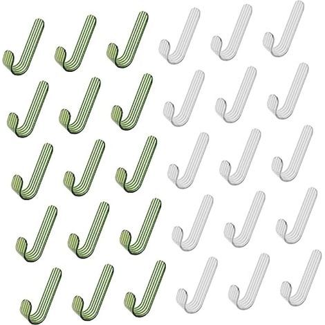 Set mit 30 Handtuchhaken, Wandhaken, Haustierhaken, Klebehaken, gestreiften Klebehaken, Multifunktionshaken, Kleiderschrankhaken