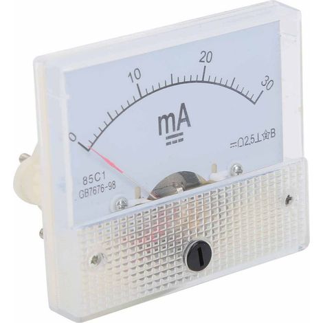 Ampèremètre DC 0-30mA avec aiguille pour mesure de courant électrique (1/5)