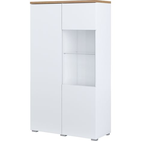 Credenza 2 ante Liko bianco e marrone 140cm